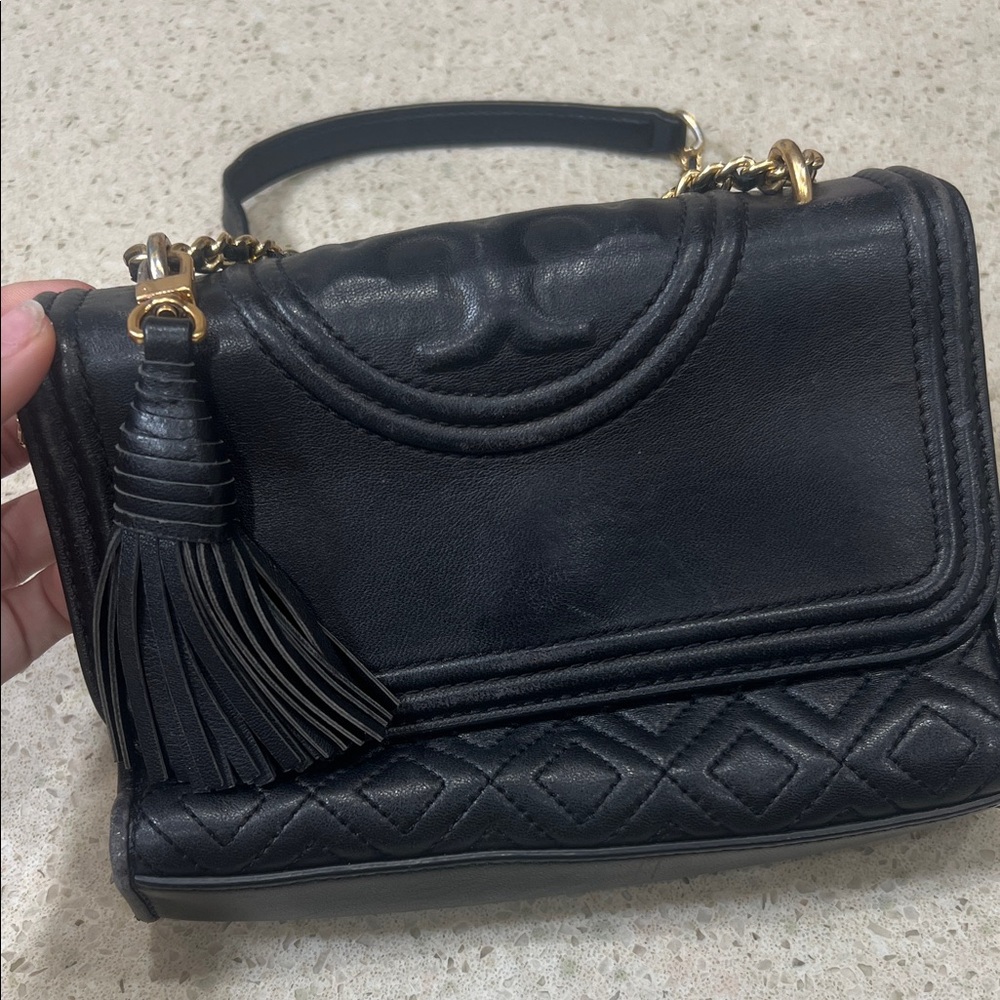 Black Tory Butch Leather Crossbody